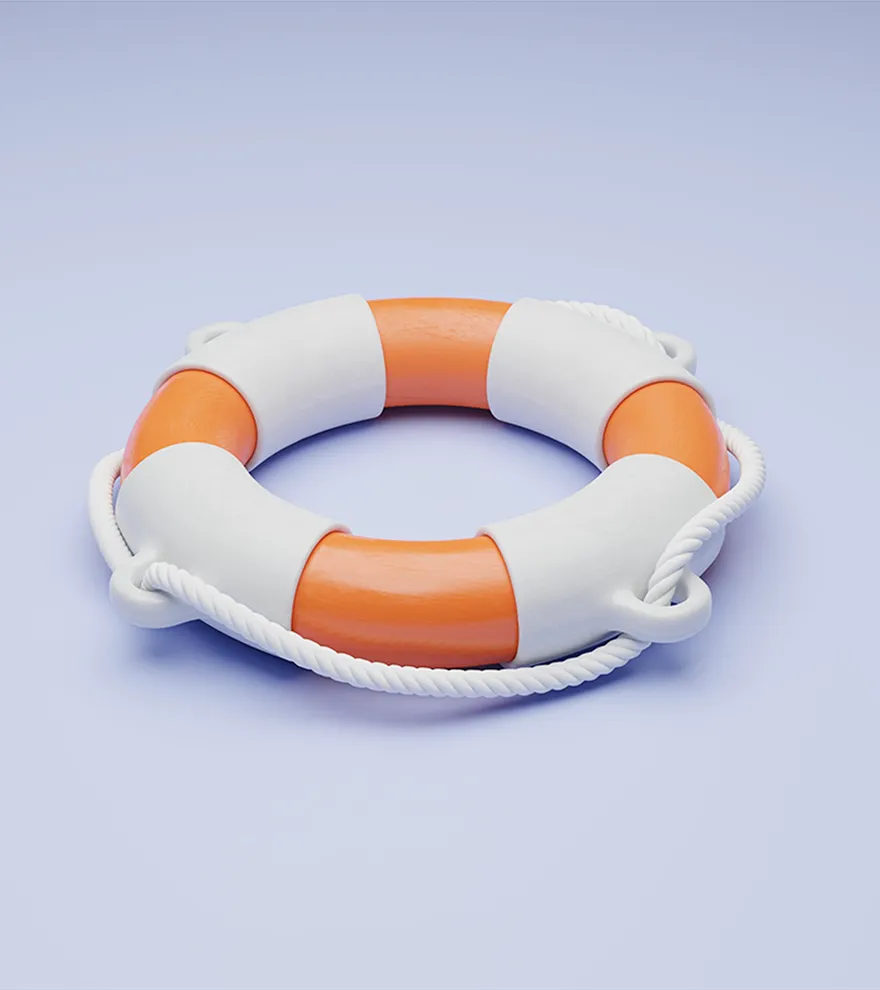 3d illustration of a lifebuoy