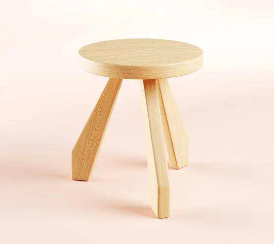 3d illustration of a stool